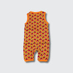DUNS Sweden Radish Orange Playsuit - organic cotton kids clothing by DUNS Sweden