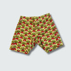 Radish print short pants in citron, DUNS Sweden – summer clothes newborn, infant clothes unisex