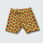 Radish print short pants in citron, DUNS Sweden – summer clothes newborn, infant clothes unisex