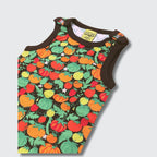 DUNS Sweden Tomatoes Dark Brown Playsuit - organic cotton kids clothing by DUNS Sweden
