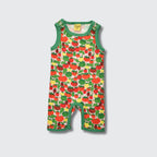 DUNS Sweden Tomatoes Pink Playsuit - organic cotton kids clothing by DUNS Sweden