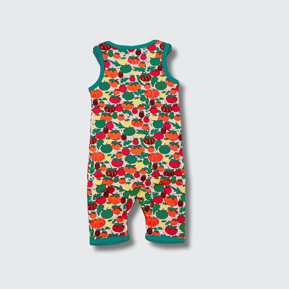 DUNS Sweden Tomatoes Pink Playsuit - organic cotton kids clothing by DUNS Sweden