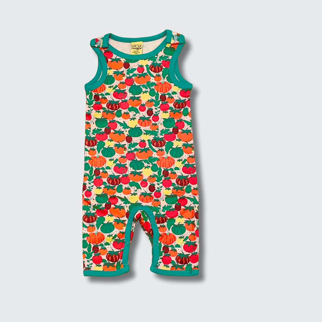 DUNS Sweden Tomatoes Pink Playsuit - organic cotton kids clothing by DUNS Sweden