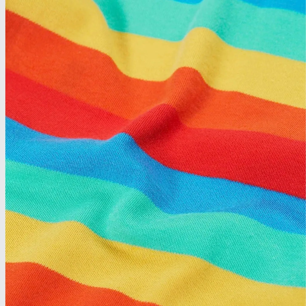 Frugi Brilliant Body: Organic Rainbow Stripe