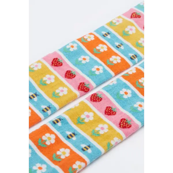 Frugi Norah Daisy Fair Isle Girls Tights - Socks