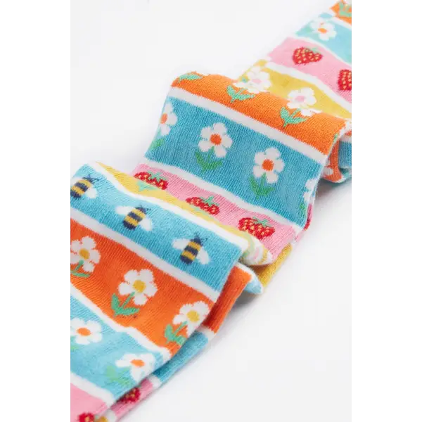 Frugi Norah Daisy Fair Isle Girls Tights - Socks