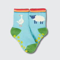 Frugi Grippy Socks 2 Pack – Happy Farm - Baby goes Retro
