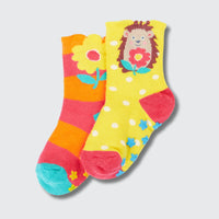 Frugi Grippy Socks 2 Pack – Hedgehog - Baby goes Retro