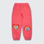 Frugi Malpas Applique Joggers – Rhubarb/Happy - Baby goes Retro
