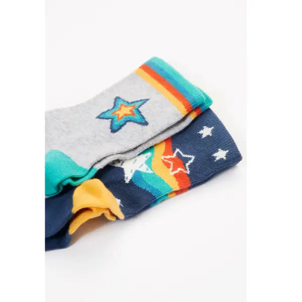 Frugi Organic Cotton Rock My Socks Stars Multipack - Socks