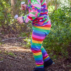 Frugi Organic Libby Leggings Foxglove Rainbow Stripe - Leggings