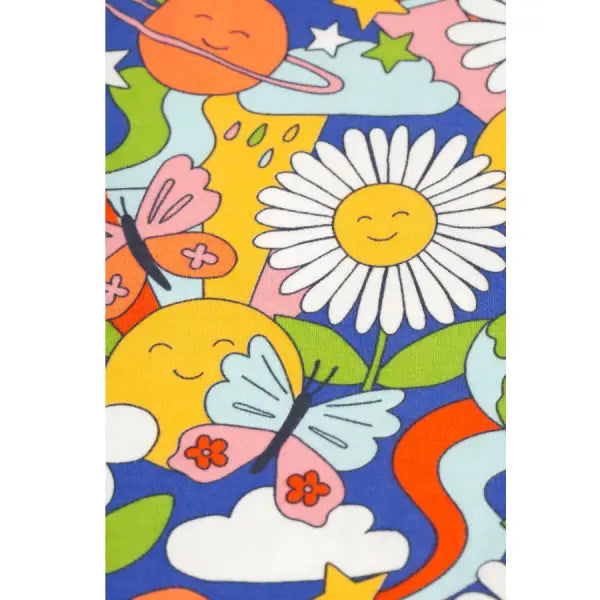 Frugi Organic Libby Leggings Retro Happy Print - Leggings