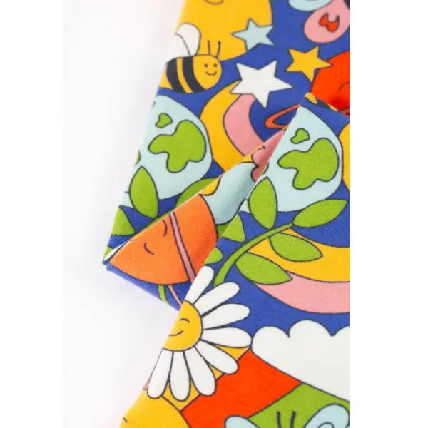 Frugi Organic Libby Leggings Retro Happy Print - Leggings