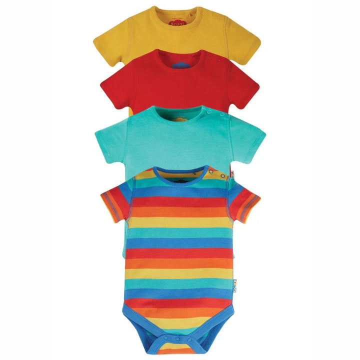 Frugi Organic Over the Rainbow 4 Pack Body Suit Frugi T-shirts