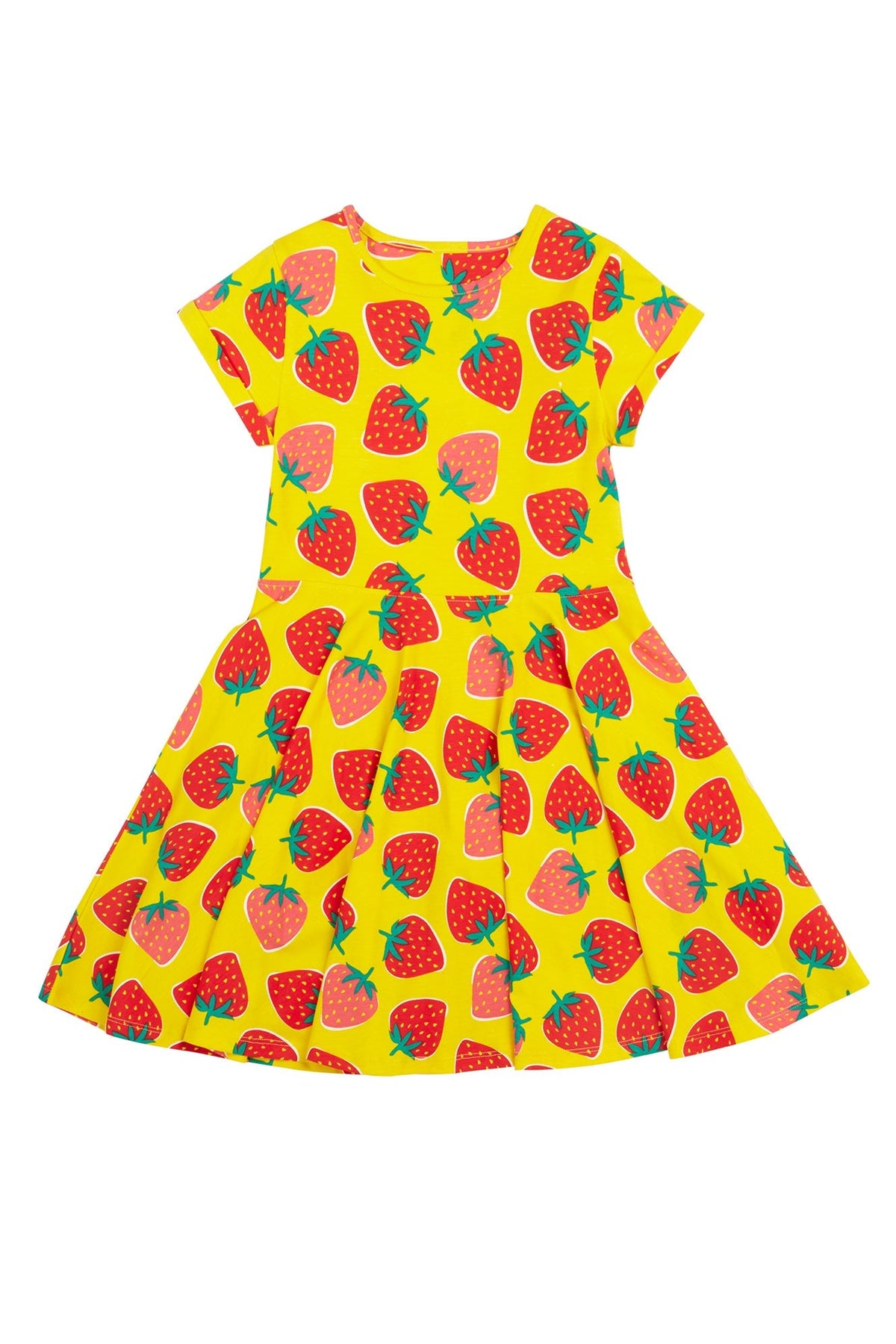Frugi Spring Skater Strawberry Patch Dress - Dresses