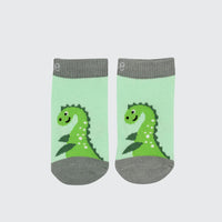 Nessie Loch Ness Monster print colourful baby socks — Baby Goes Retro