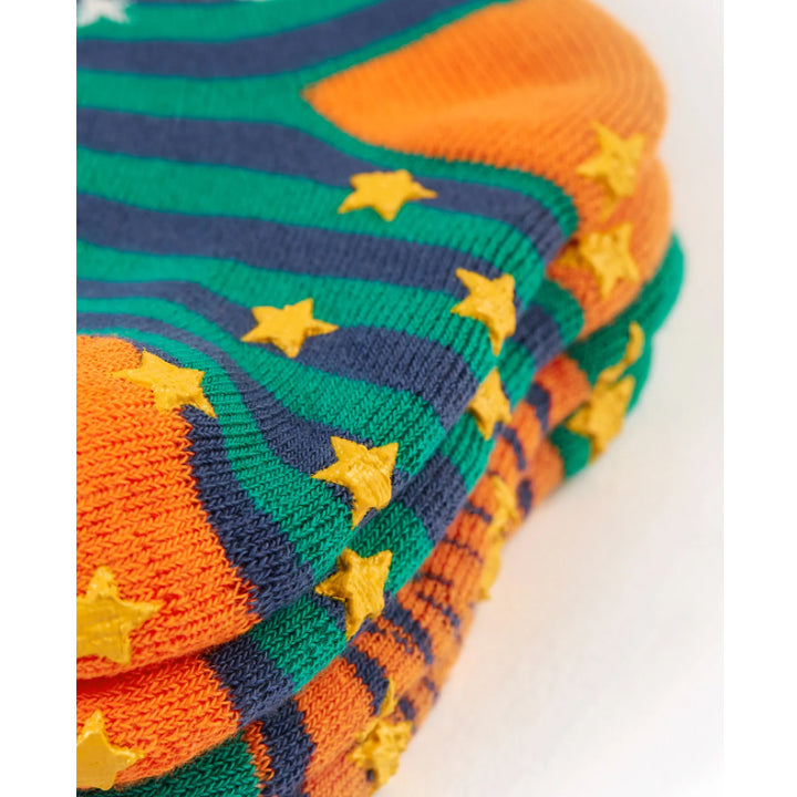 Frugi Organic Grippy Socks 2 Pack – Tiger Multipack Frugi Socks