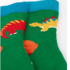 Frugi Organic Grippy Socks - Whale/Dino (2 pack)