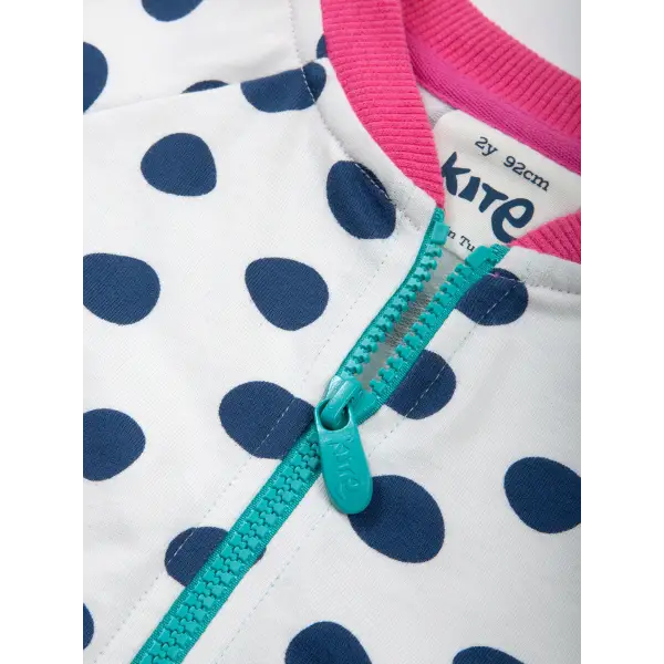 Kites Big Spot Zippy Jacket Contrast Cuffs - Zip up Jackets