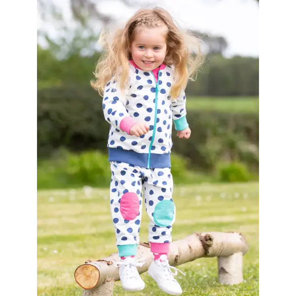 Kites Big Spot Zippy Jacket Contrast Cuffs - Zip up Jackets