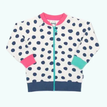 Kites Big Spot Zippy Jacket Contrast Cuffs - Zip up Jackets