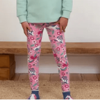 Kites Pig Pannage Print Organic Cotton Leggings - Leggings