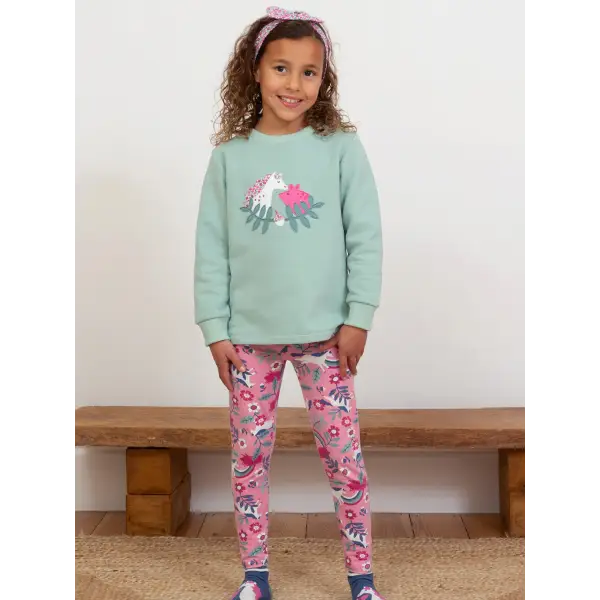 Kites Pig Pannage Print Organic Cotton Leggings - Leggings