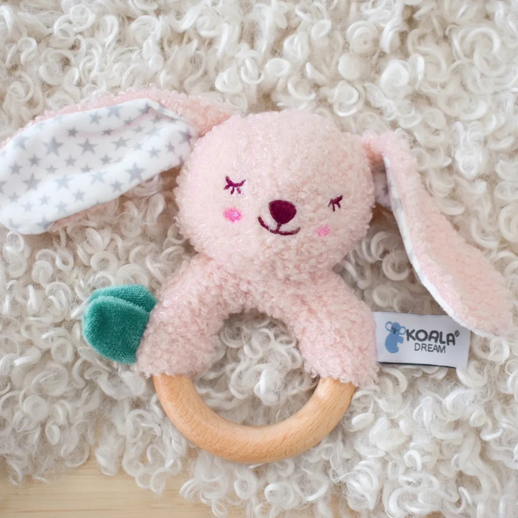 Koala Dream Snuggle Buddy Berry Bunny Wooden Ring Rattle view 4