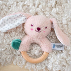 Koala Dream Snuggle Buddy Berry Bunny Wooden Ring Rattle view 4