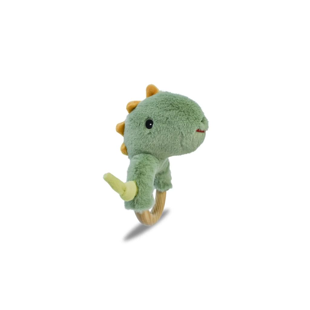 Koala Dream Snuggle Buddy Minty Dinosaur Wooden Ring Rattle
