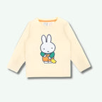 Beige long-sleeve shirt with a cartoon character on a white background