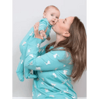 Organic Bunny Sleepsuit with Zip Opening and Integrated Scratch Mitts - LS Bodysuits