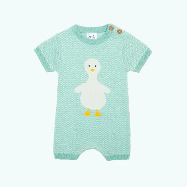 Organic Cotton Duck Unisex Romper - Rompers