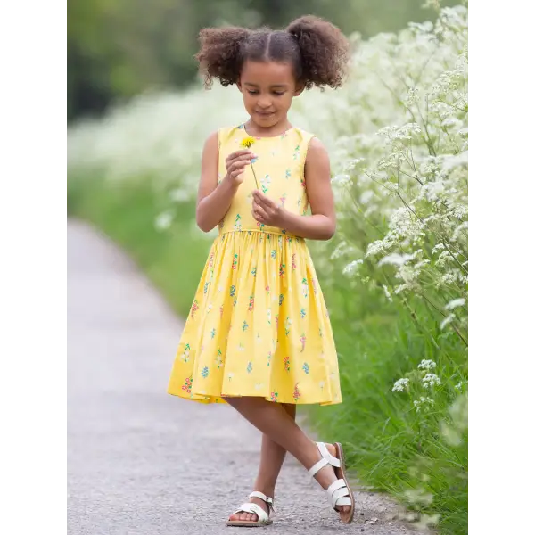 Organic Cotton Poplin Dress Wilds and Weeds Print - Dresses