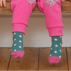 Organic Cotton Socks Super-Soft Pink Stripes Designs - Socks