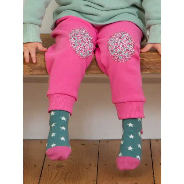 Organic Cotton Socks Super-Soft Pink Stripes Designs - Socks