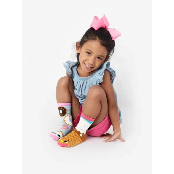 Pals Socks - Donut & Ice Cream - Kids collectible mismatched socks - Socks