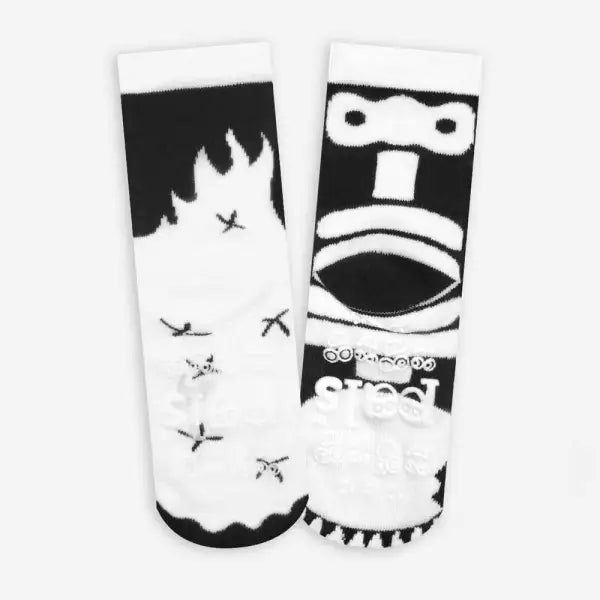 Pals Socks - Ghost & Skeleton {GLOW IN THE DARK} - Kids collectible mismatched socks - 1 - 3 years - Socks