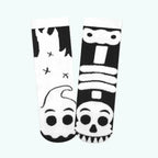 Pals Socks - Ghost & Skeleton {GLOW IN THE DARK} - Kids collectible mismatched socks - 1 - 3 years - Socks
