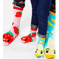 Pals Socks - Strawberry & Banana - Kids collectible mismatched socks - Socks