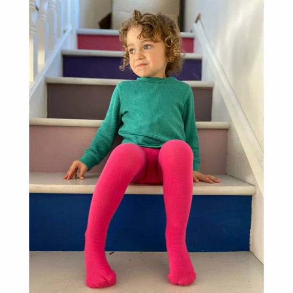 Slugs & Snails Organic Kids Tights – Fuchsia Pink Slugs & Snails Tights