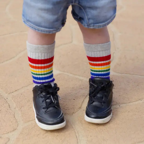 Pride Socks Baby Toddler Rainbow Striped Tubes - Socks
