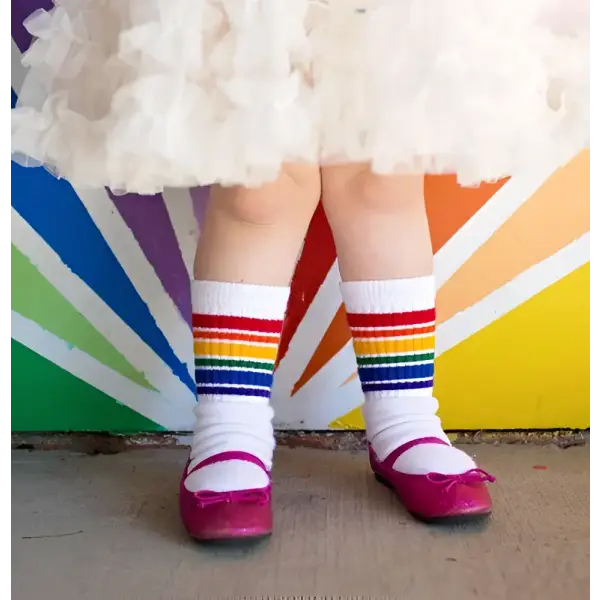 Pride Socks Toddler Rainbow Striped Tubes - Socks