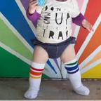 Pride Socks Toddler Rainbow Striped Tubes - Socks