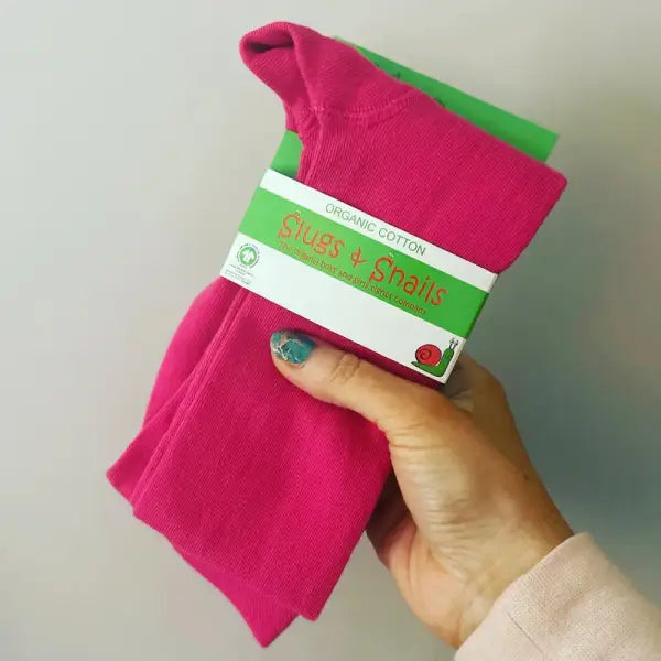 Slugs & Snails Organic Kids Tights – Fuchsia Pink - Tights
