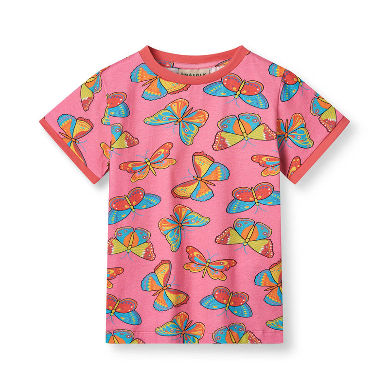 Smafolk Bubblegum Butterfly Girls T-shirt - T-shirts