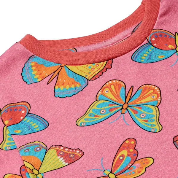 Smafolk Bubblegum Butterfly Girls T-shirt - T-shirts