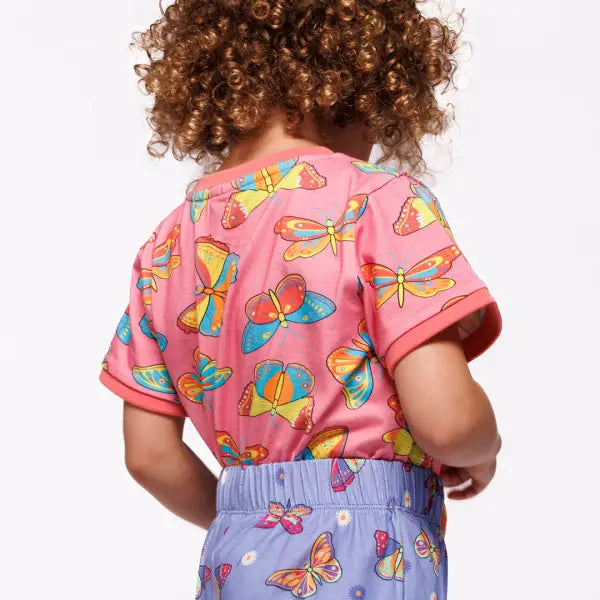 Smafolk Bubblegum Butterfly Girls T-shirt - T-shirts