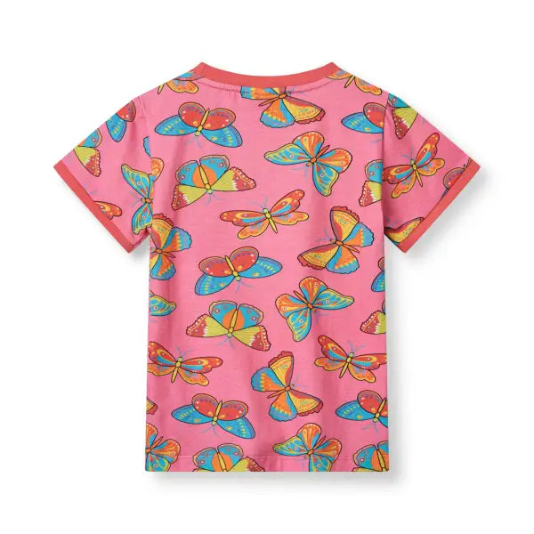 Smafolk Bubblegum Butterfly Girls T-shirt - T-shirts