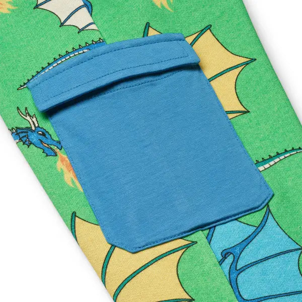 Smafolk Clover Flying Dragons Boys Organic Pants - Pants